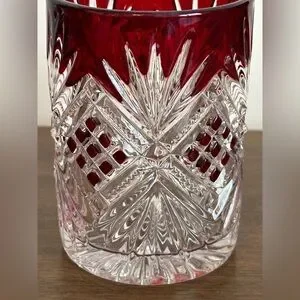 Dining | Vintage Ruby Red Flash To Clear Cut Glass Tumbler And Srp 191 ...